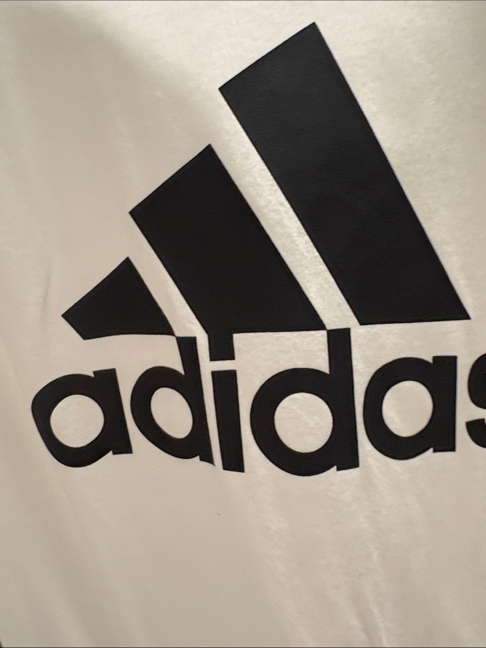 Women’s medium white adidas White T-Shirt with Black Logo - Picture 4 of 5